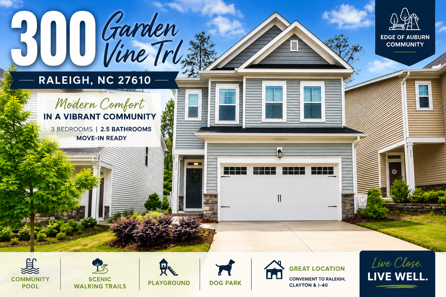 300 Garden Vine Trail in Raleigh Feels Like Home the Moment You Walk In